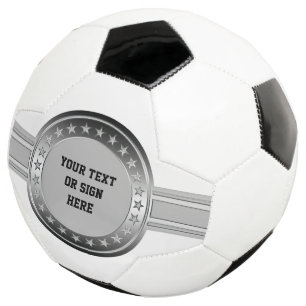 Bola De Futebol Botão/faixa - Estrelas prateadas + suas ideias