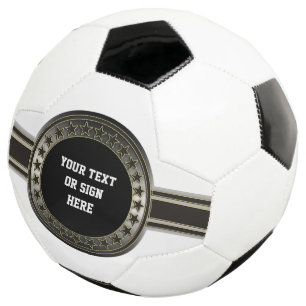 Bola De Futebol Botão/faixa - Estrelas pretas + suas ideias