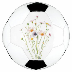 Bola De Futebol Bouquet de aquarela de flores silvestres