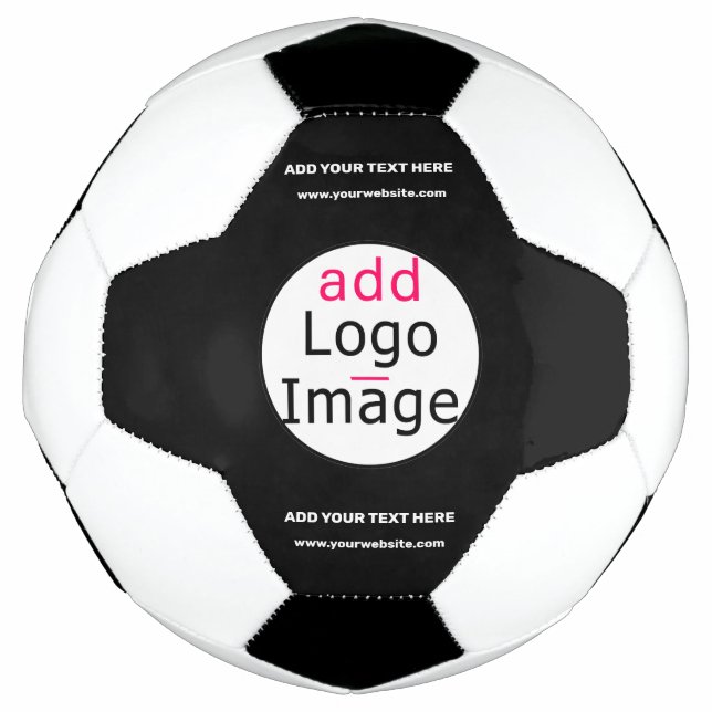 Bola De Futebol Branco preto profissional personalizável (Frente)