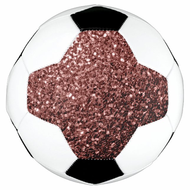 Bola De Futebol Brilhante vermelho-castanho brilha (Frente)