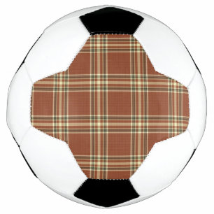 Bola De Futebol Brown Tartan Soccer Ball