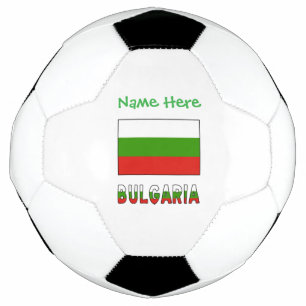 Bola De Futebol Bulgária Bandeira Búlgara Verde Nome Personalizado