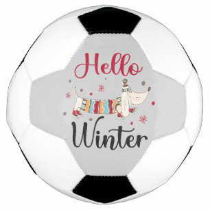 Bola De Futebol Cachorro Fofo Olá Inverno