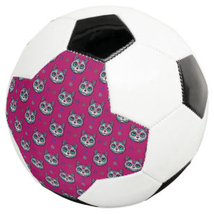 Bola De Futebol Calavera Cat Art Pattern