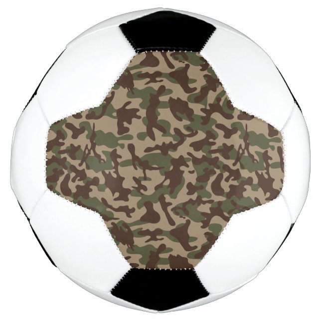 Bola De Futebol Camuflagem de madeira profunda (Frente)