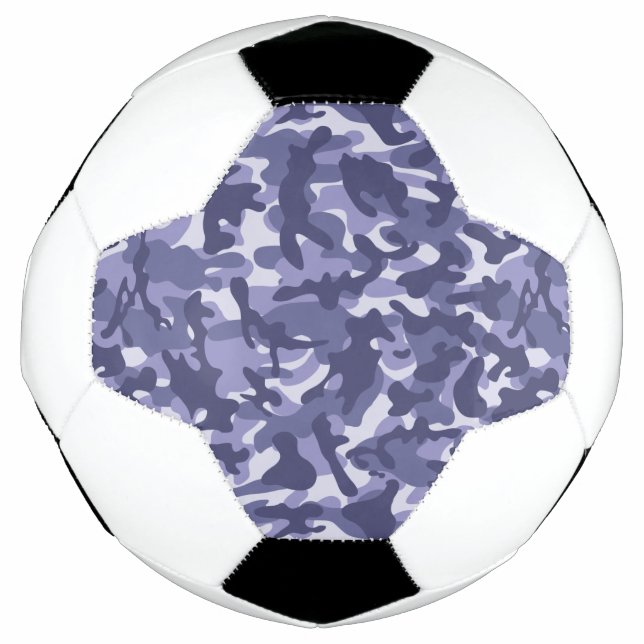 Bola De Futebol Camuflagem de Marinhos roxos (Frente)