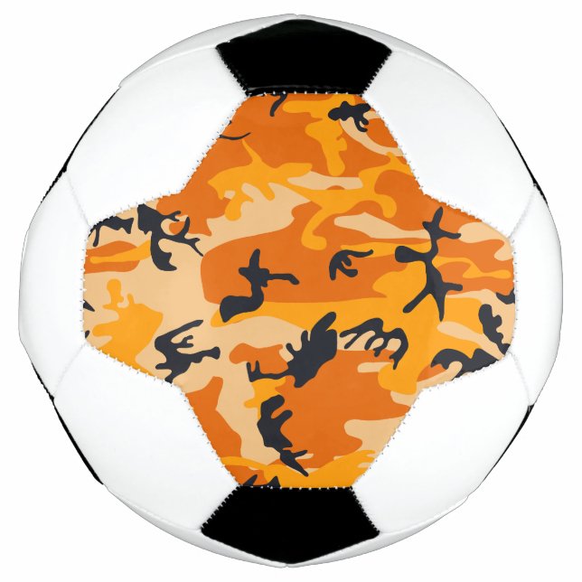 Bola De Futebol Camuflagem Laranja, Militar, Exército (Frente)