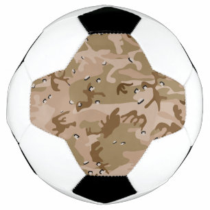 Bola De Futebol Camuflagem no Deserto Com Seixos, Militar, Exércit