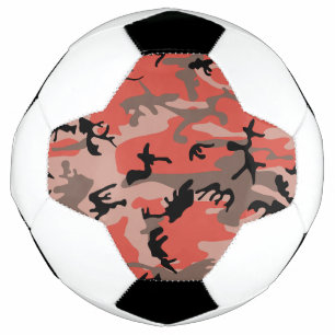 Bola De Futebol Camuflagem Vermelha e Marrom, Militar, Exército
