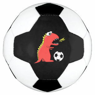 Bola De Futebol Cantor de Dinossauro Negro Engraçado