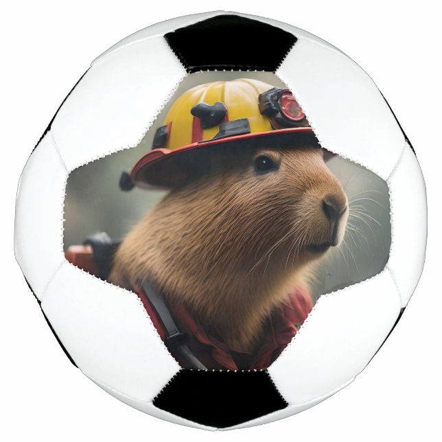 Bola De Futebol "Capybara para o resgate: Bombeiro Extraordinair (Frente)
