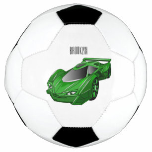 Bola De Futebol Carro desportivo verde com ilustração aerofoil