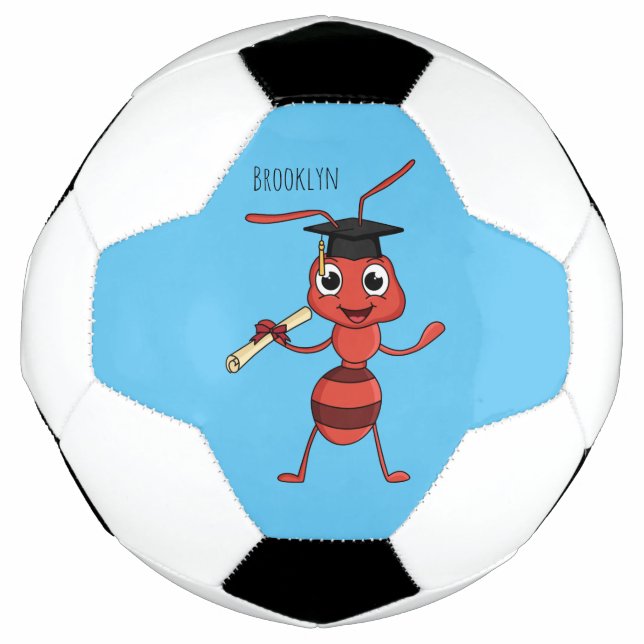 Bola De Futebol Cartografia de formiga vermelha e bonita (Frente)