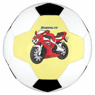 Bola De Futebol Cartografia de motocicleta vermelha-branca
