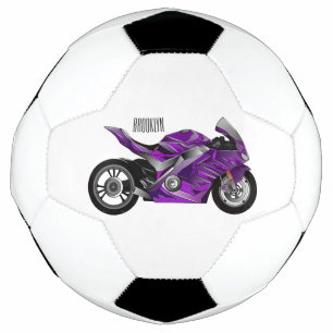 Bola De Futebol Cartografia de motocicletas de esporte roxo
