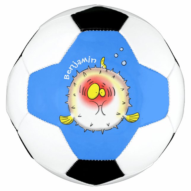 Bola De Futebol Cartografia de peixe-porco-espinho-espinho (Frente)