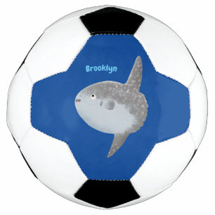 Bola De Futebol Cartografia fofa mola de peixe-sol oceânico