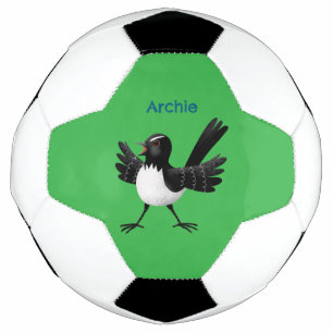 Bola De Futebol Cartoon australiano Willie Wagtail personalizado
