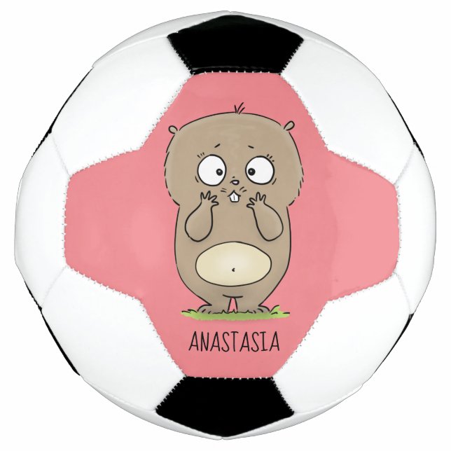 Bola De Futebol Cartoon de hamster adorável (Frente)