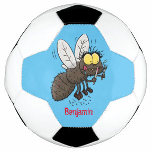 Bola De Futebol Cartoon de insetos com mosca espinhenta