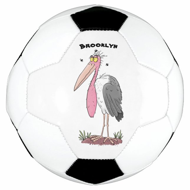 Bola De Futebol Cartoon engraçado marabou (Frente)