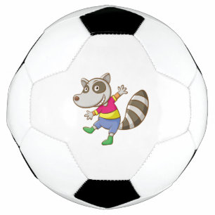 Bola De Futebol Cartoon Raccoon