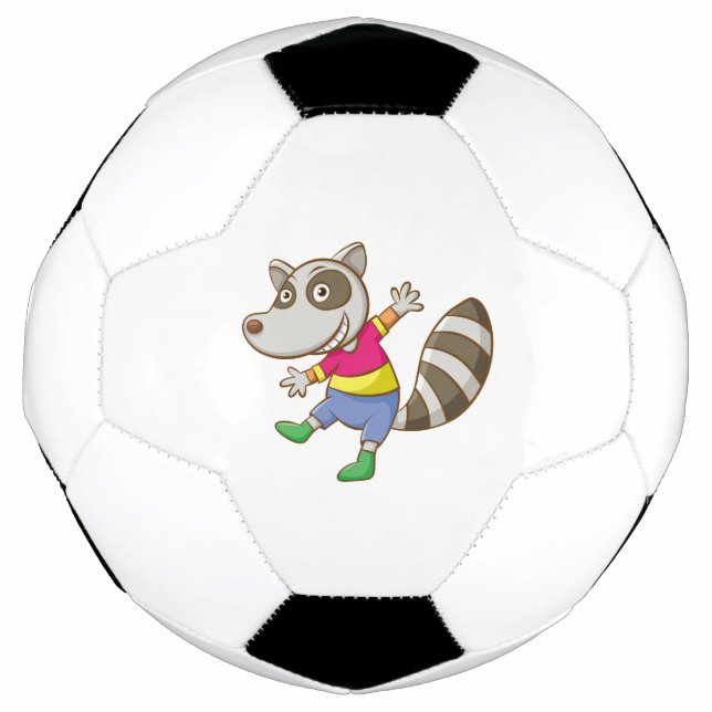 Bola De Futebol Cartoon Raccoon (Frente)