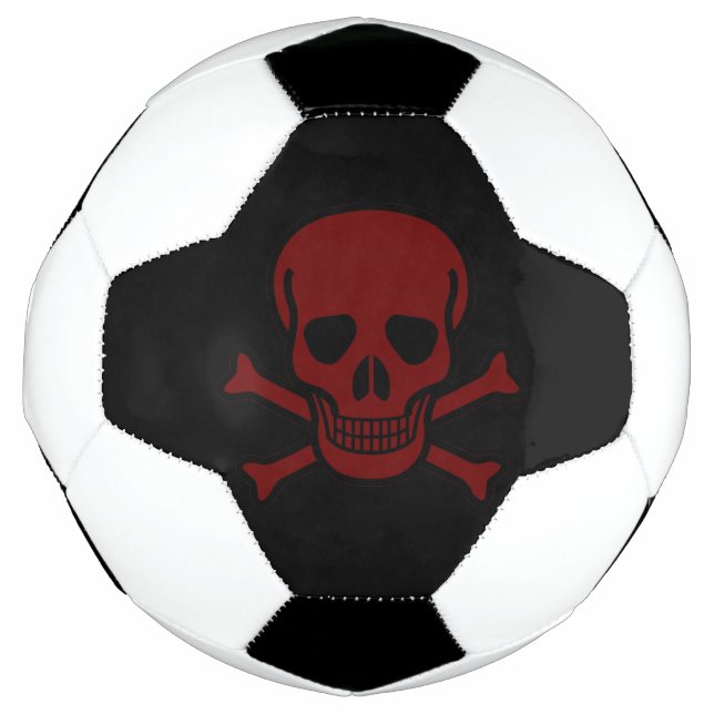 Bola De Futebol Caveira e Ossos (Frente)
