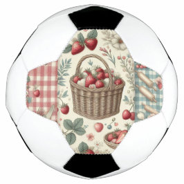 Bola De Futebol Cesta de Frutas Gingham Diversão