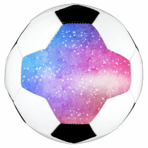 Bola De Futebol Céu azul roxo estrelado