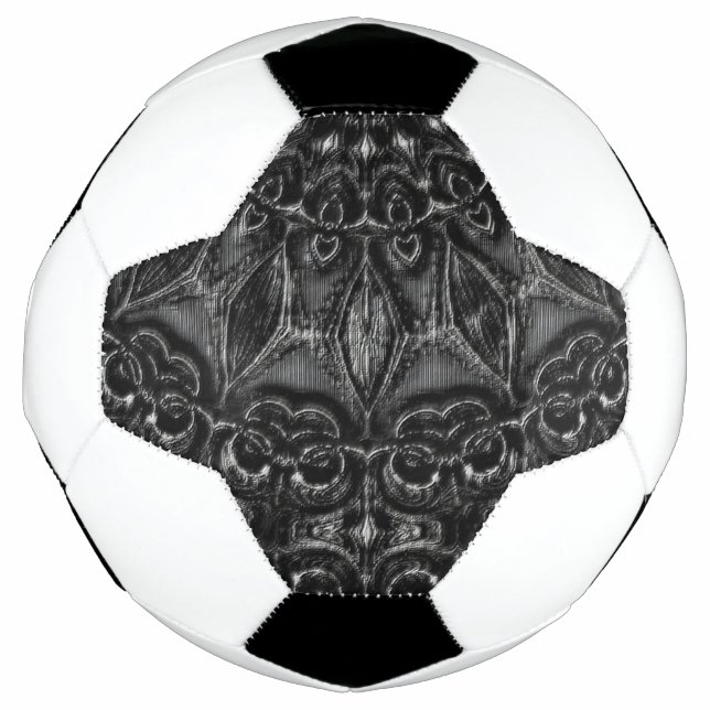Bola De Futebol Charcarvão Mandala (Frente)