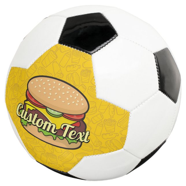 Bola De Futebol Cheeseburger Soccer Ball (Três quartos)
