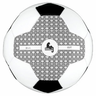 Bola De Futebol Chefe Lady Black Cat e Flores de Padrão