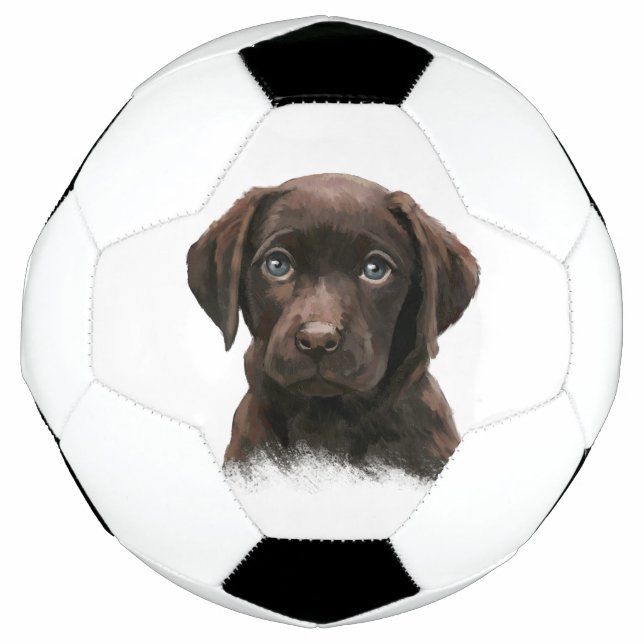 Bola De Futebol Chocolate Labrador Puppy (Frente)