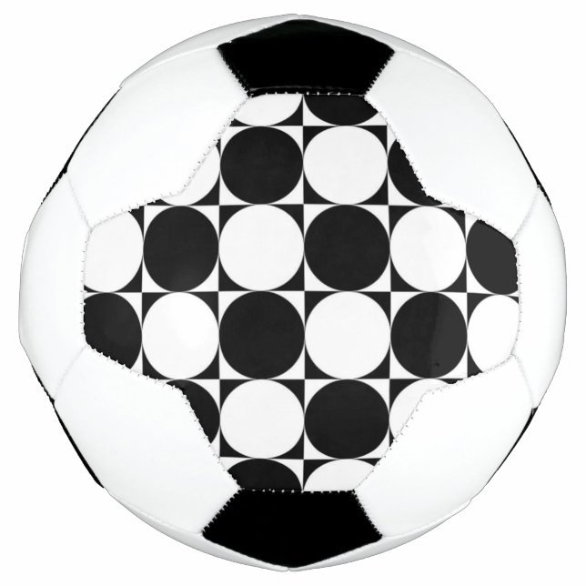 BOLA DE FUTEBOL CÍRCULOS PRETOS E BRANCOS (Frente)