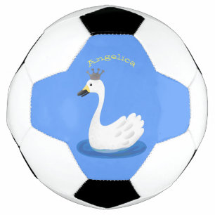 Bola De Futebol Cisne branco bonito com desenho animado