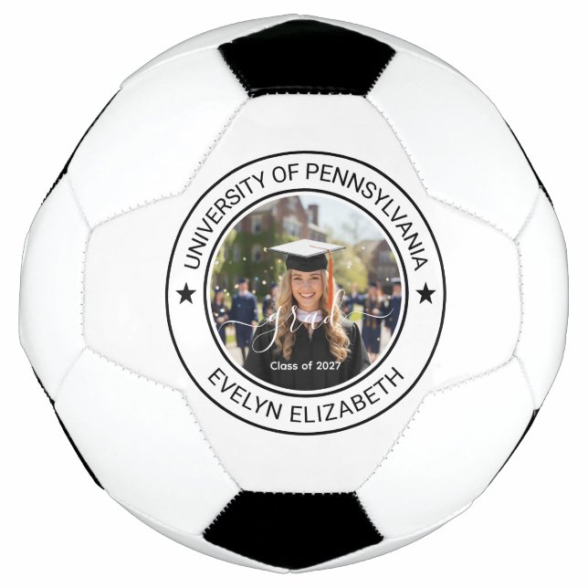 Bola de Futebol Clássica Redonda Graduada com Letr (Frente)