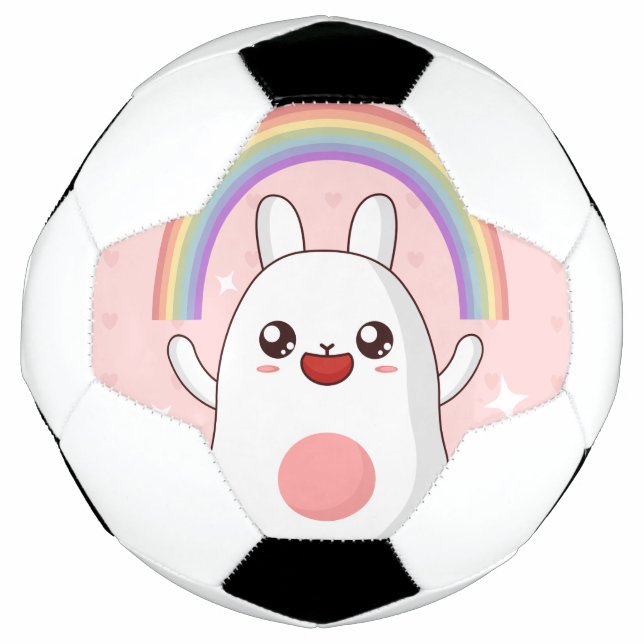 Bola De Futebol Clipe arco-íris Kawaii (Frente)