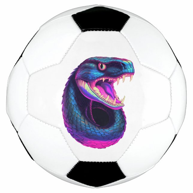 Bola De Futebol Cobra Cobra no estilo estético Vaporwave (Frente)