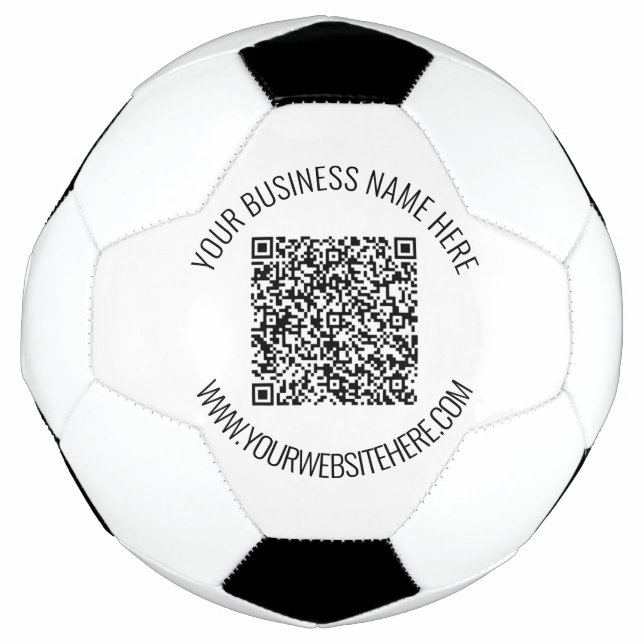 Bola De Futebol Código QR e Texto Personalizado Personalizado Pers (Frente)
