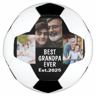 Bola De Futebol Colagem de Fotos Personalizada, Melhor Avô Nunca