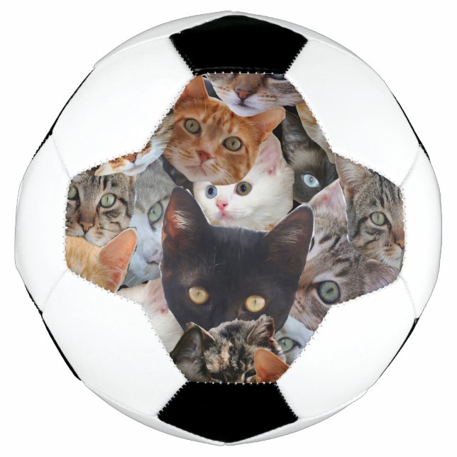 Bola De Futebol Colagem do gatinho (Frente)