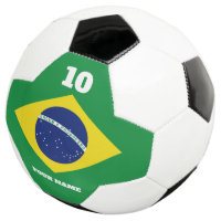 bola de futebol com a bandeira brasileira e nome e