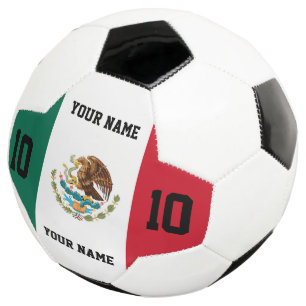 bola de futebol com a bandeira mexicana e número d