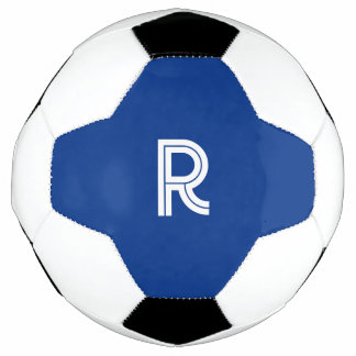 Bola de futebol com azul