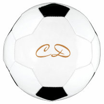Bola de futebol com iniciais de monograma