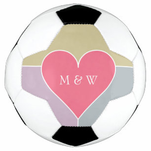 Bola de futebol com monograma personalizado em pad