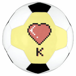 Bola De Futebol Contorno preto do Rei do Coração