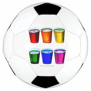 Bola De Futebol Copos de shot SlipperyJoe's seis xícaras dispostas